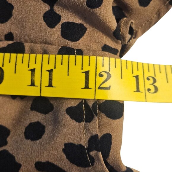 Lovers & Friends Tan Leopard XS Romper Cottage core Boho Chic Animal core Date N - Picture 13 of 14